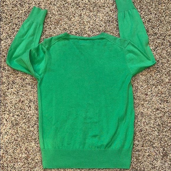 Boys/Kids Polo by Ralph Lauren Green V-Neck Sweater Embroidered Size YM10-12 - Picture 4 of 5